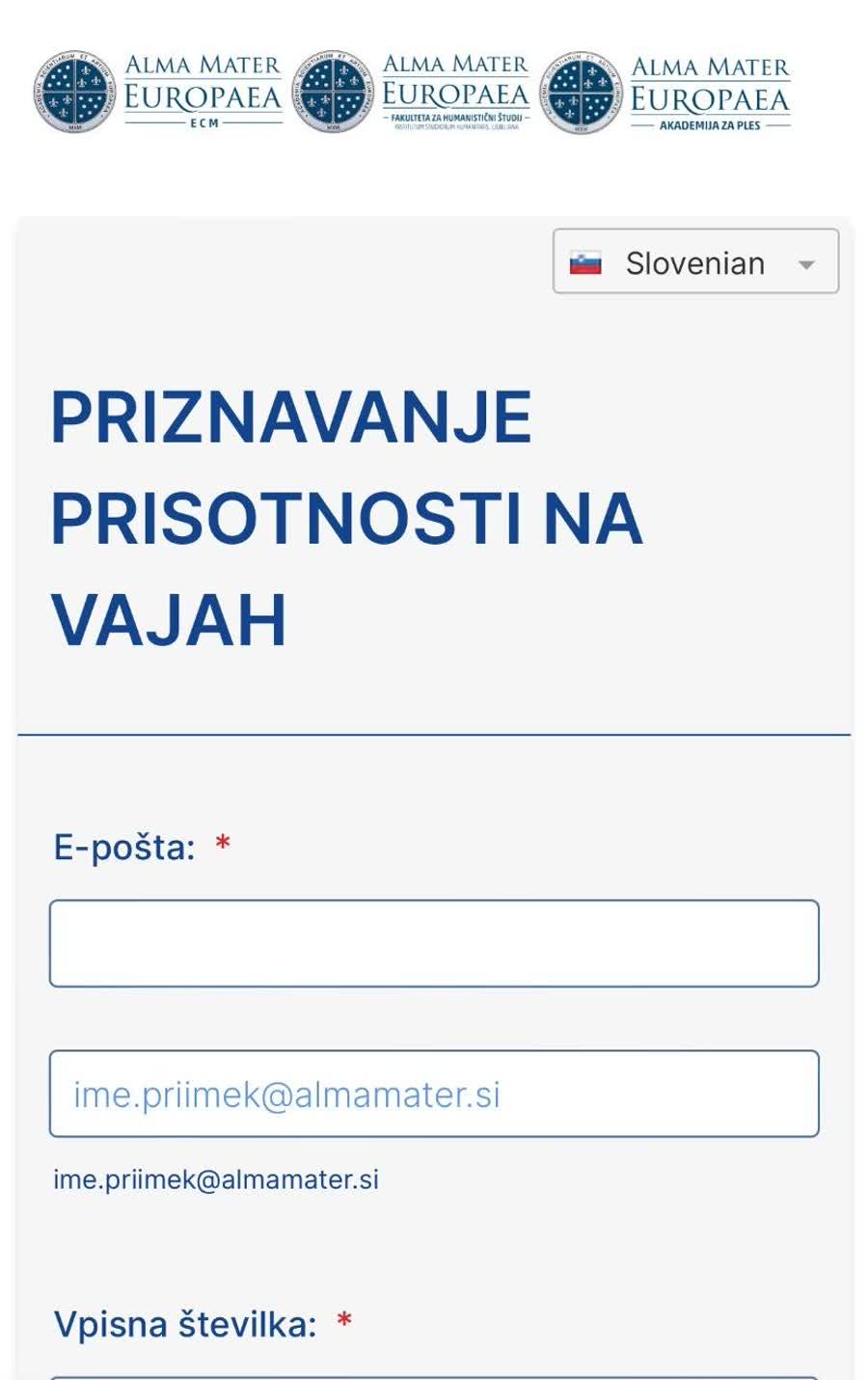 Fill in the form