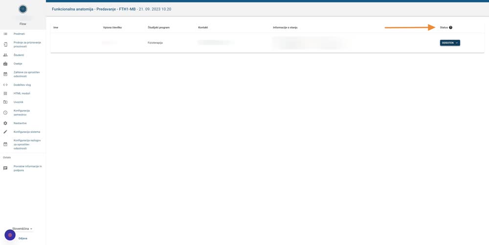 Odprite status študenta