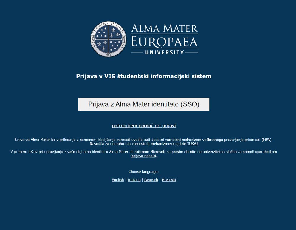 Accedete con la vostra Alma Mater Identity