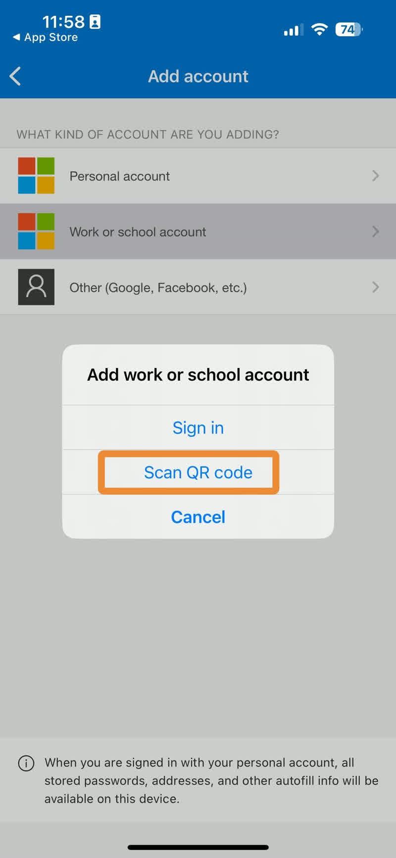 Skenirajte QR kodo
