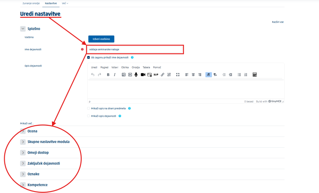 Turnitin assignment settings in Moodle with access restrictions