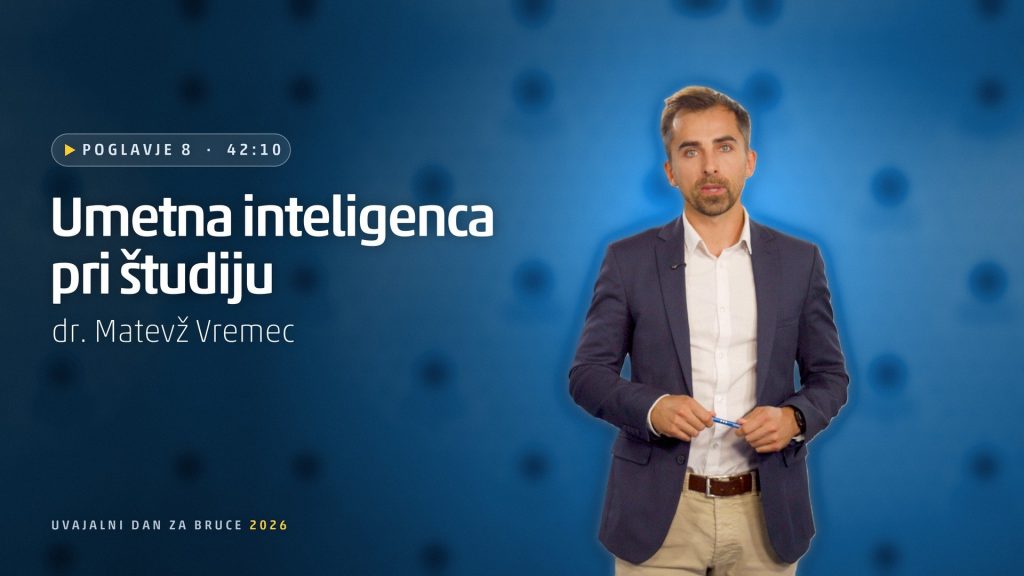 Poglavje 8: Umetna inteligenca pri študiju (dr. Matevž Vremec)