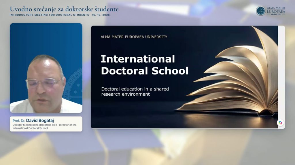 Poglavje 5: Mednarodna doktorska šola (prof. dr. David Bogataj)